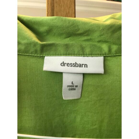Dress Barn Women’s Light Green Wrap Style Collared Blouse Size L - Picture 4 of 5